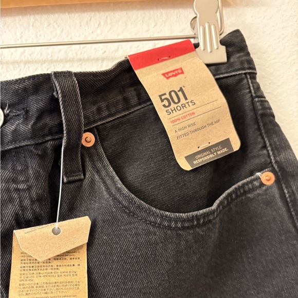 LEVI 501 Denim Cut-off Shorts NWT - Picture 2 of 5